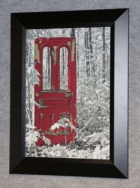The Wishing Door BW - Framed Canvas Giclee - 17.5" x 23.5"